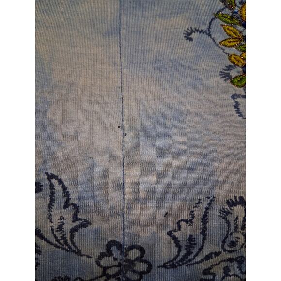 Y2K Krista Lee Embroidered Womens Size S Beaded Keyhole Laser Cutt Beaded Tank - Picture 12 of 12